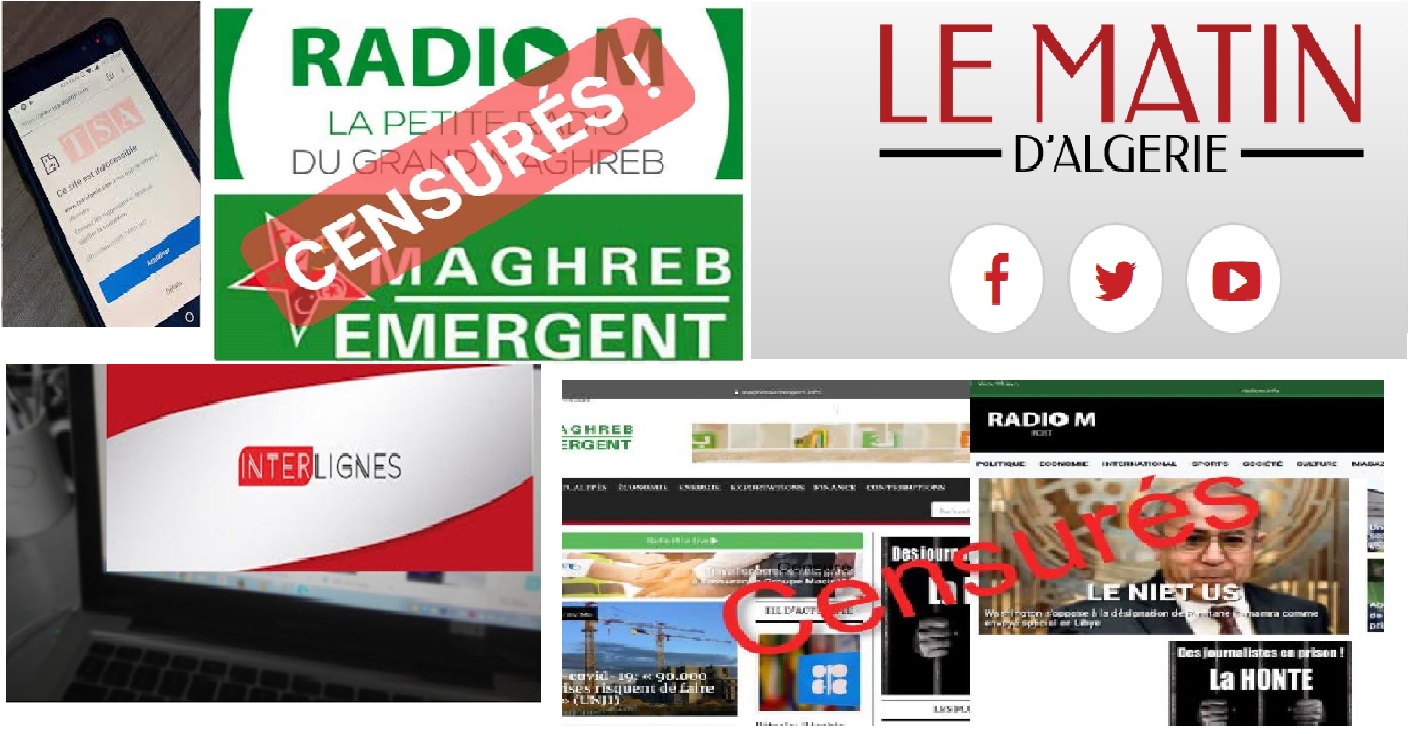 معاقبة المواقع الإخبارية التي لا تروق للحكومة في الجزائر.