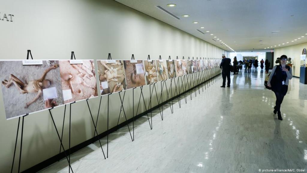 USA UN Ausstellung von in Syrien Gefolterten und Ermordeten (picture-alliance/AA/C. Ozdel)