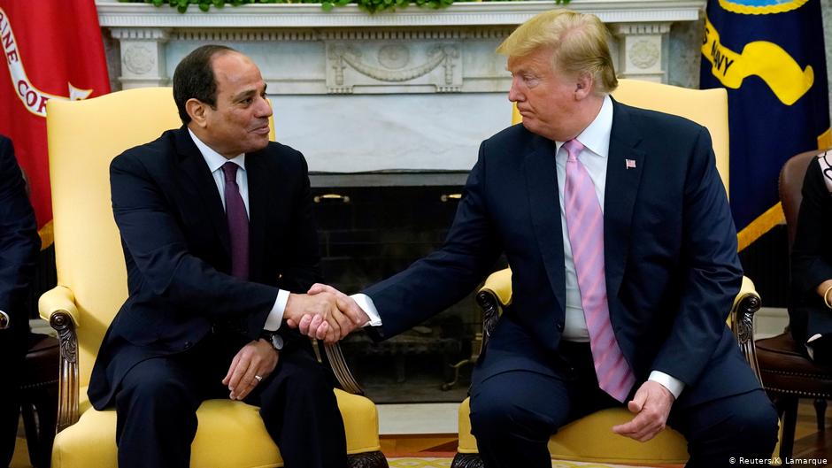 Trump and his favourite dictator Abdul Fattah al-Sisi in the White House (photo: Reuters/K. Lamarque)