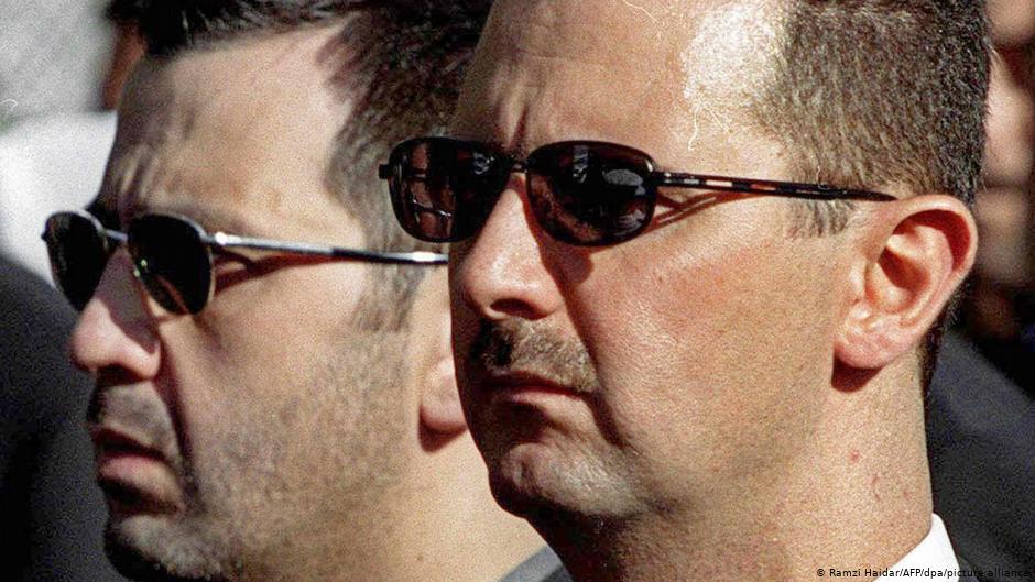 Sons of former Syrian President Hafez al-Assad, Maher (l) and Bashar, now incumbent President of Syria, 13.06.2000 in Damascus (photo: Ramzi Haidar/AFP)