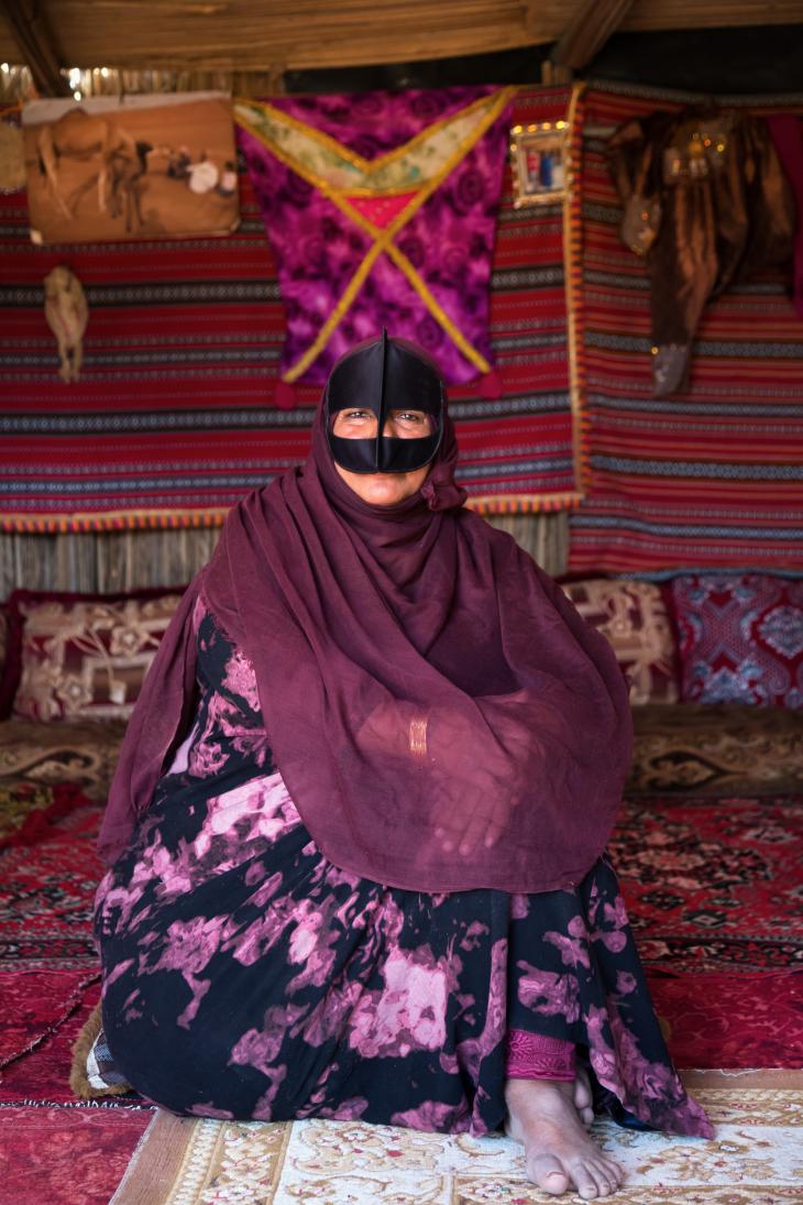 Beduinenfrau Salma. Foto: Pascal Mannaerts