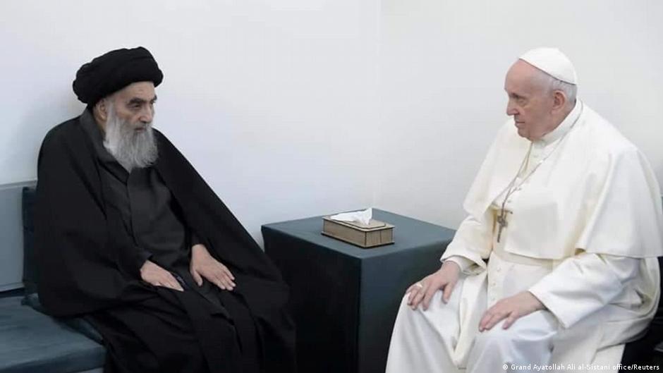 Irak Najaf | Besuch Papst Franziskus | Treffen mit Großajatollah Ali al-Sistani; Foto: Grand Ayatollah Ali al-Sistani Office