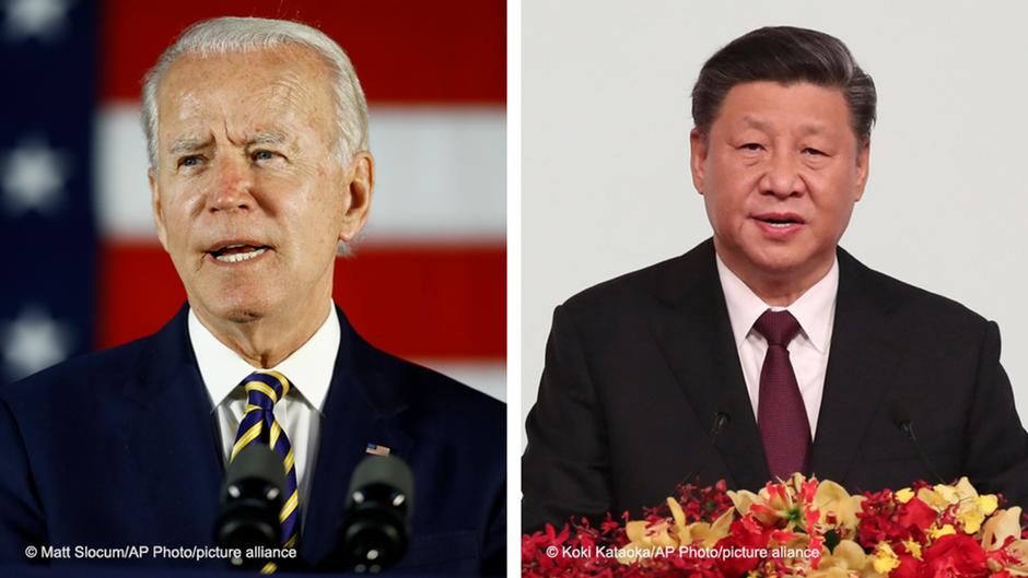 U.S. President Joe Biden (left) and Chinese President Xi Jinping (photos :Matt Slocum/AP Photo/picture-alliance and Koki Kataoka/AP Photo/picture-alliance)