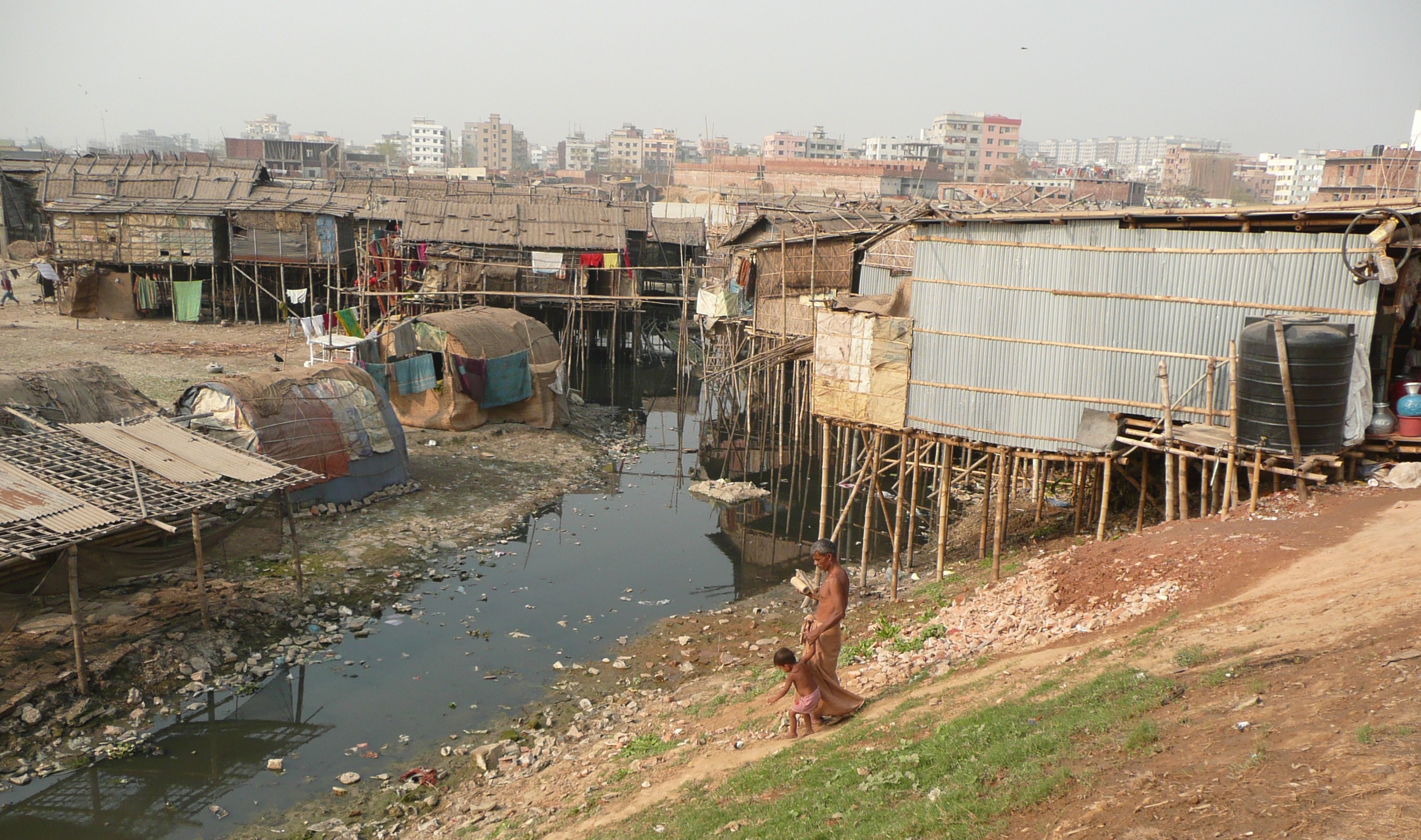 Slum-Siedlung in Dhaka, Bangladesch. Foto: Dominik Muller
