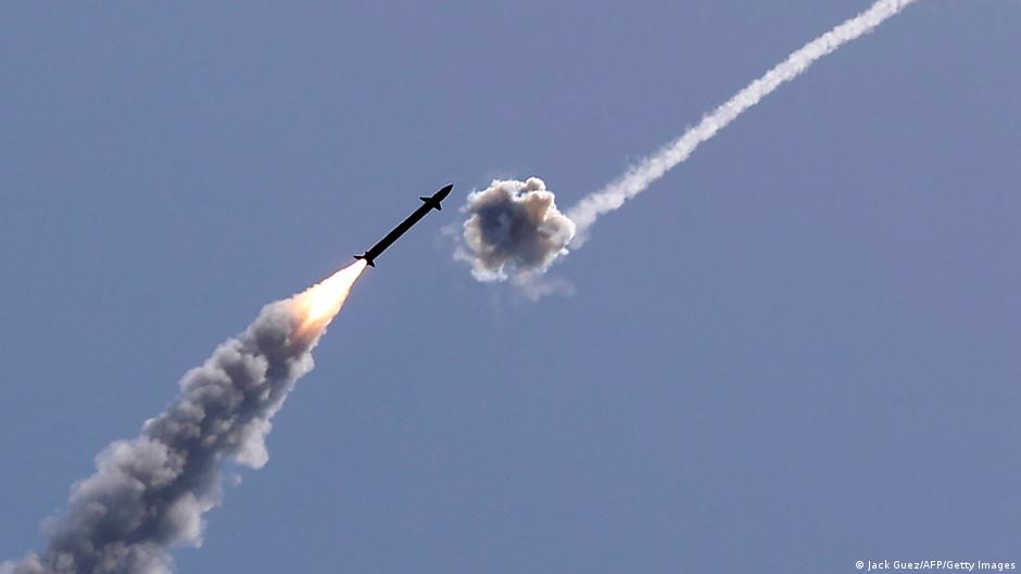 Israel's Iron Dome aerial defence system intercepts a rocket launched from the Gaza Strip (photo: Jack Guez/AFP/Getty IMages)