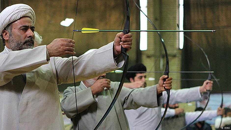 Archery contest for religious clerics in Iran, 2012 (photo; ISNA)