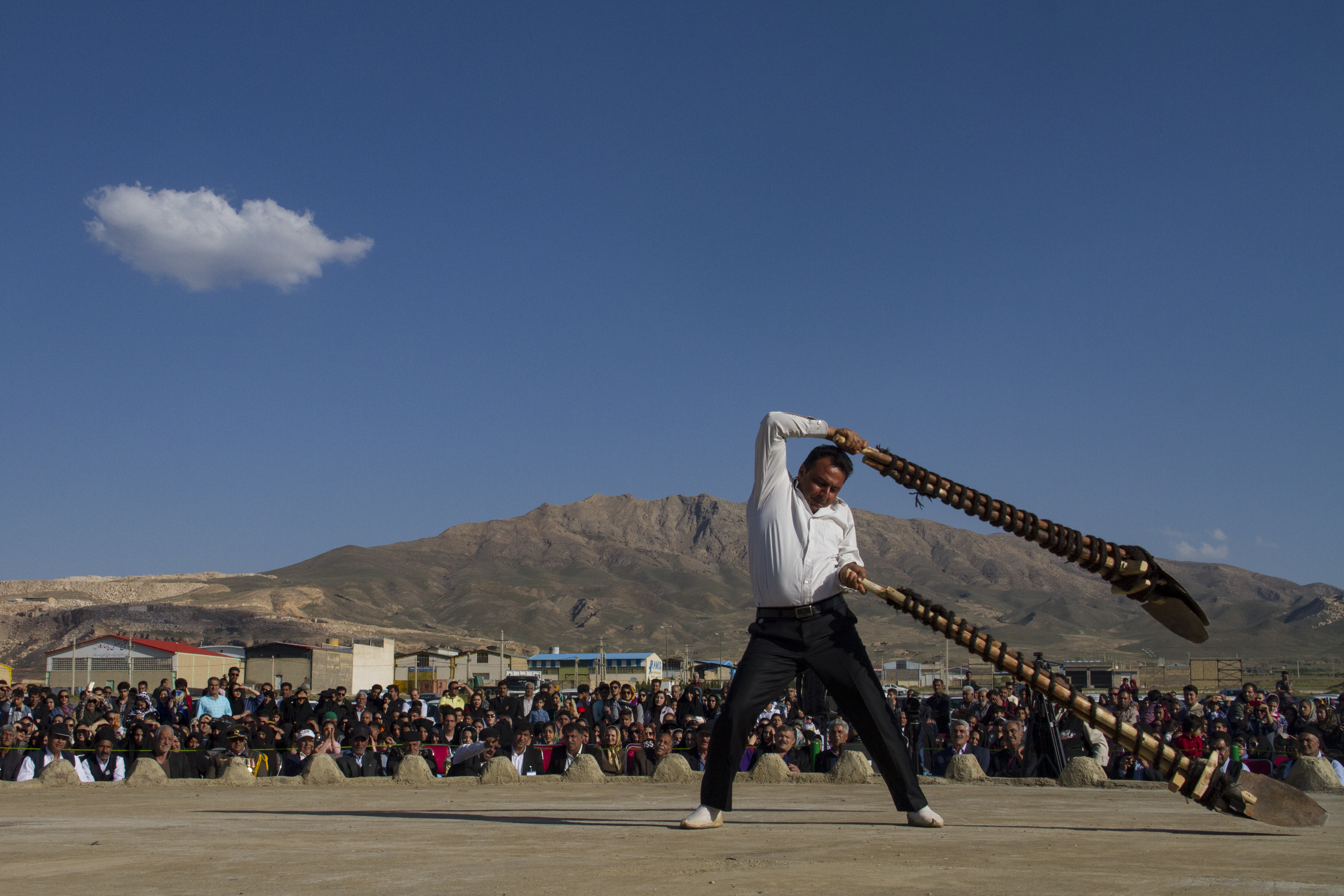 Shovel-spinning competition during Bilgardani (photo: Changiz M. Varzi)