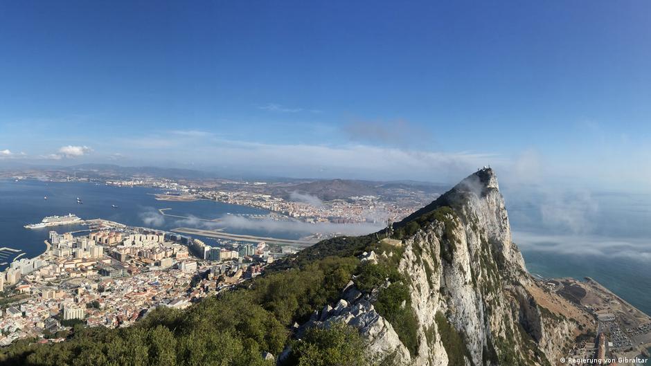 Aerial view of Gibralter and the rock of Gibralter from the air (photo: Government of Gibraltar)