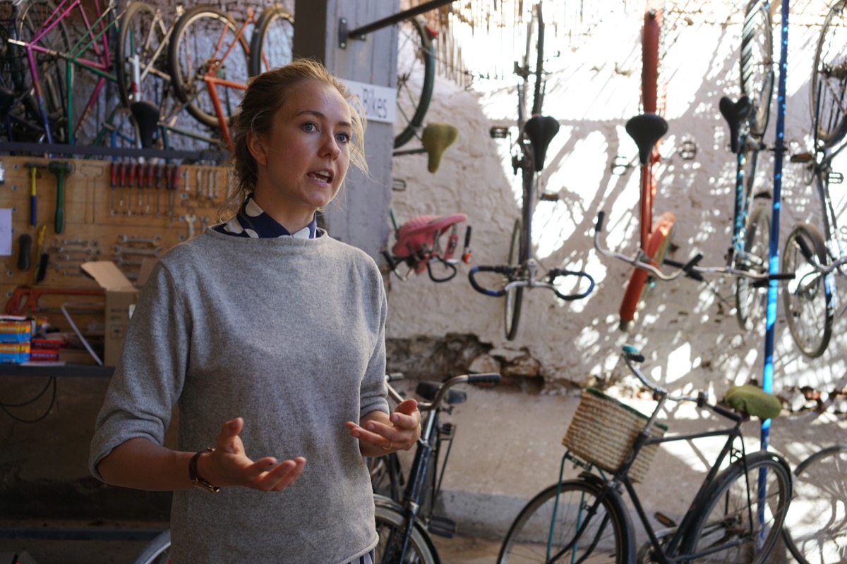 Cantal Bakker, founder of the Pikala bicycle project, Marrakech, Morocco (photo: Marian Brehmer)