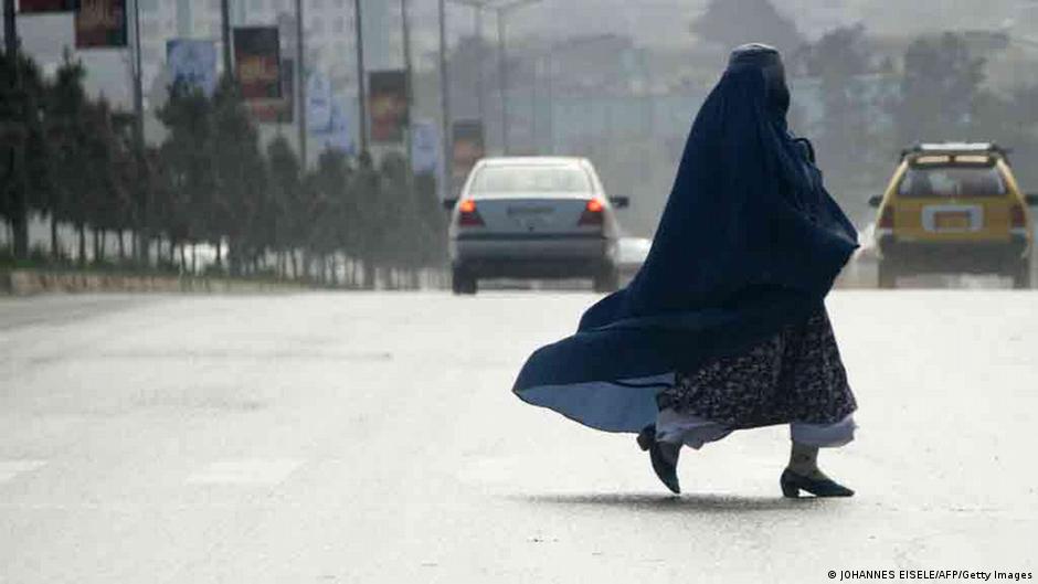 An Afghan woman wearing a burka in Kabul.