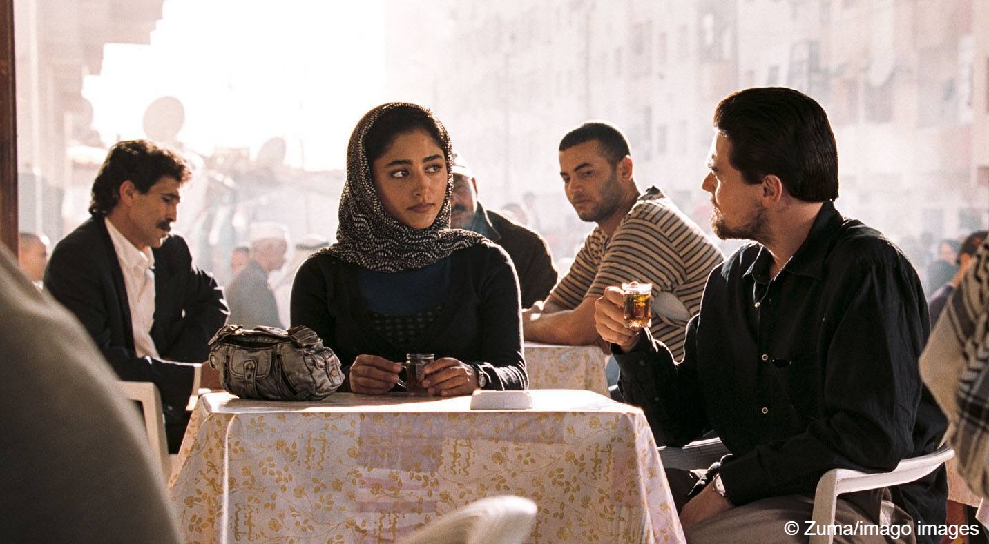 In the film "Body of Lies" by Ridley Scott, Leonardo di Caprio, here with Golshifteh Farahani, becomes entangled in a maze of secret services, militias, assassins and courtiers (photo: Imago)