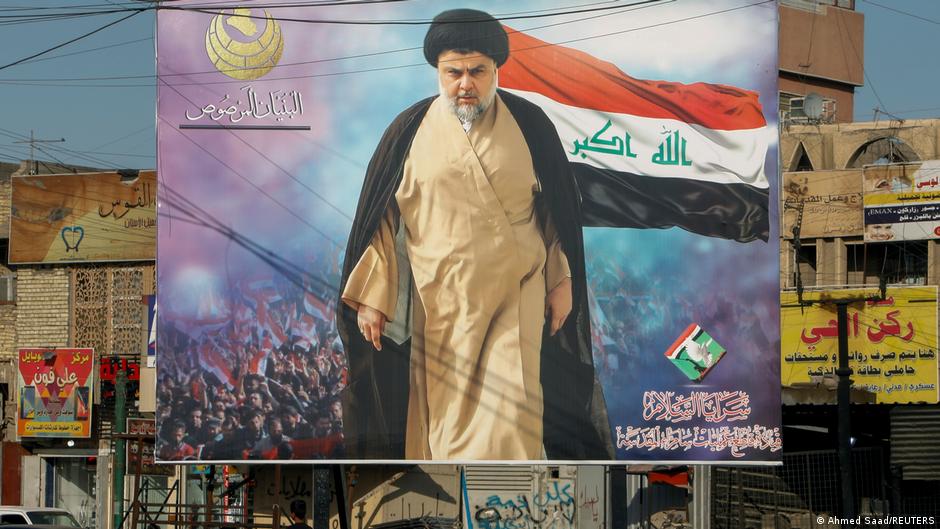 Muqtada al-Sadr poster in Sadr City, Baghdad, June 2021 (photo: Ahmed Saad/Reuters)