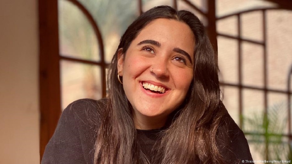 Nour Emam from Egypt runs online awareness courses and maintains an Instragram channel under the name thisismotherbeing for women from the Middle East.