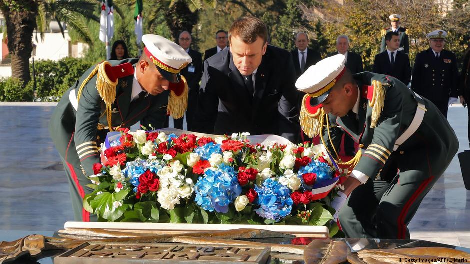 الرئيس الفرنسي "يكرم ذكرى جميع ضحايا مأساة تم نكرانها وظللها الغموض لوقت طويل" - الصورة من الأرشيف. Emmanuel Macron Frankreich FOTO GETTY IMAGES