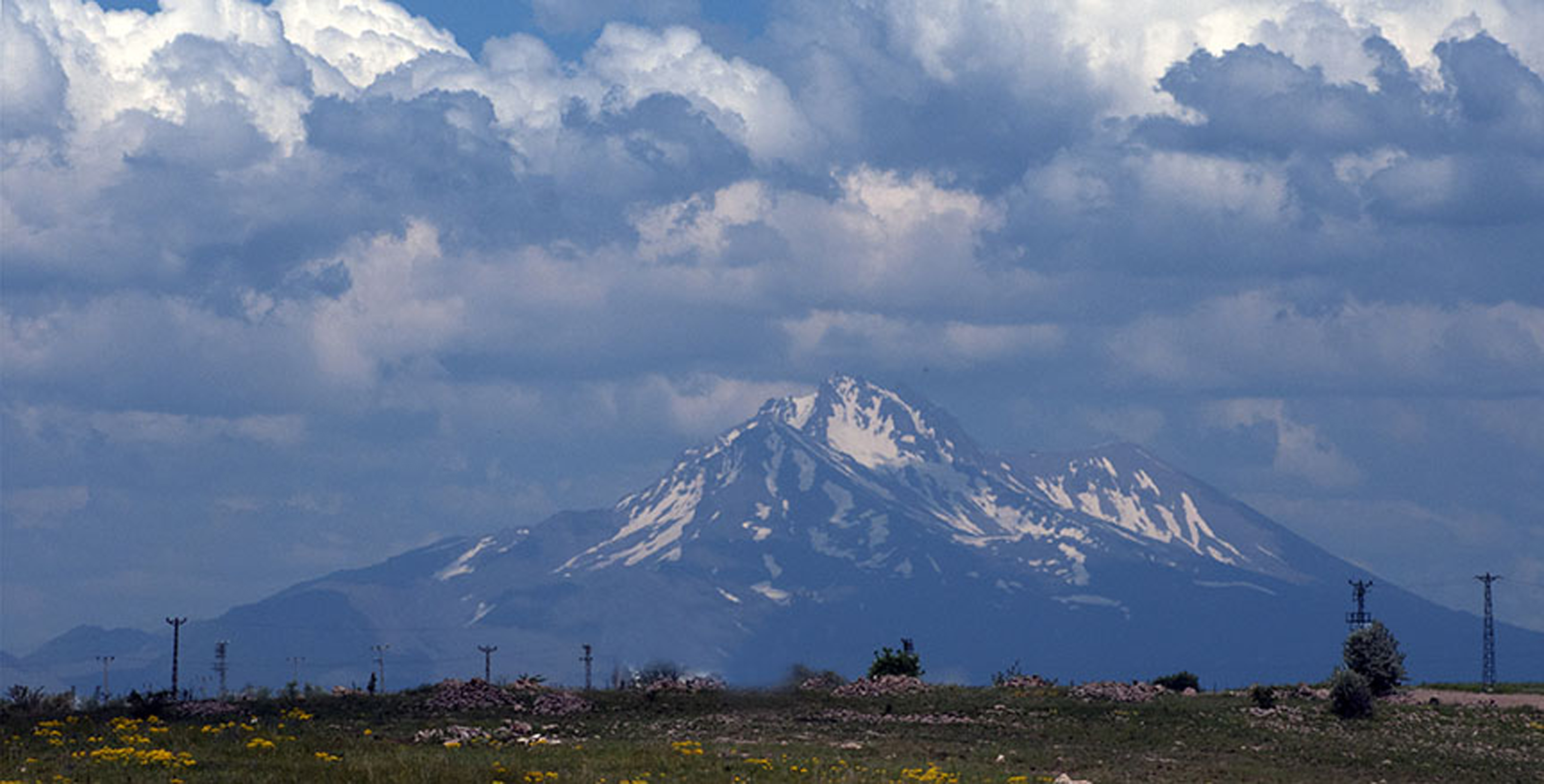 Mount Erciyes, Turkey's largest stratovolcano, with snow on its slopes (photo: Sugato Mukherjee)