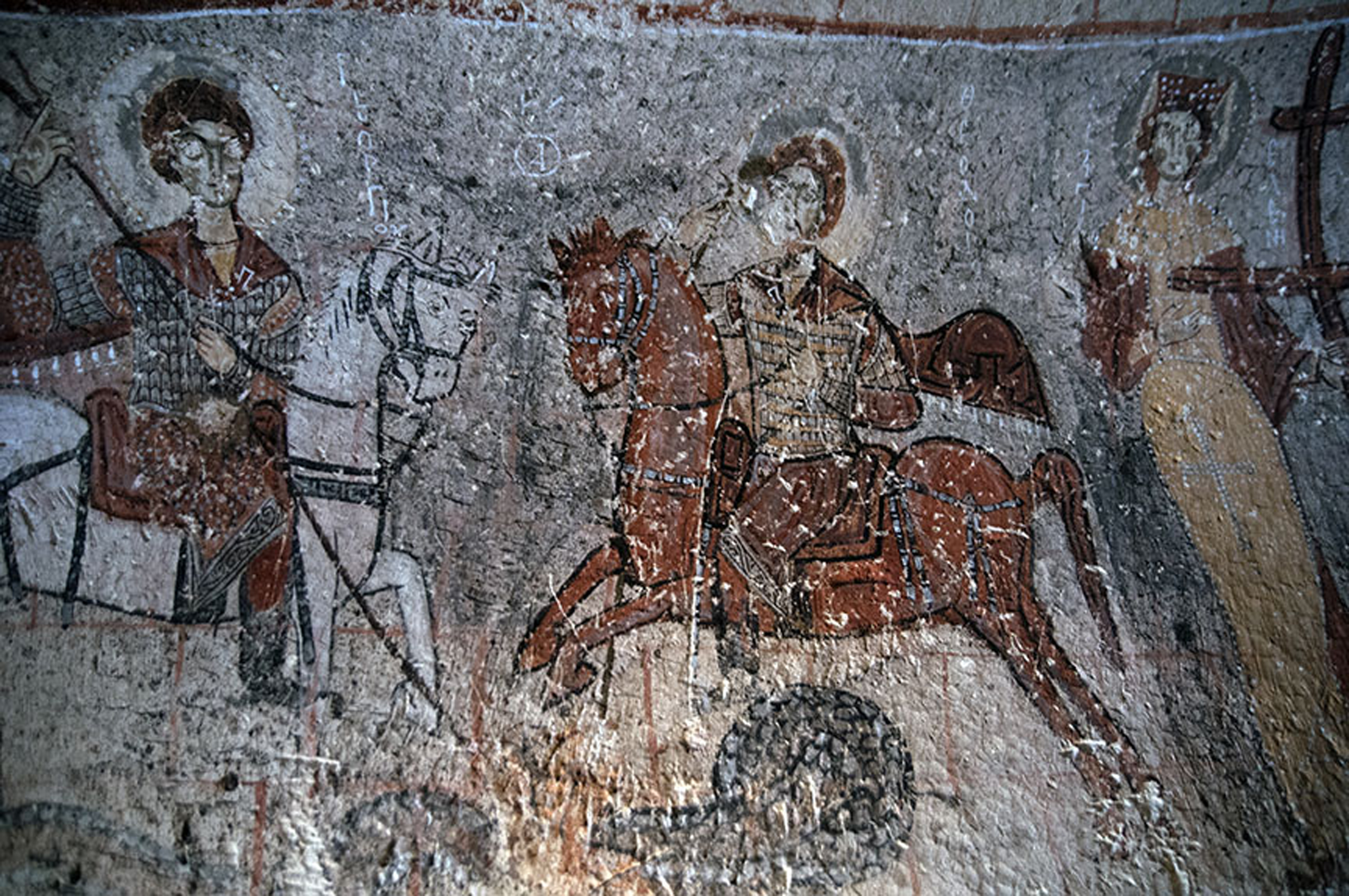 Byzantine frescoes inside a church at Goreme open-air museum (photo: Sugato Mukherjee)