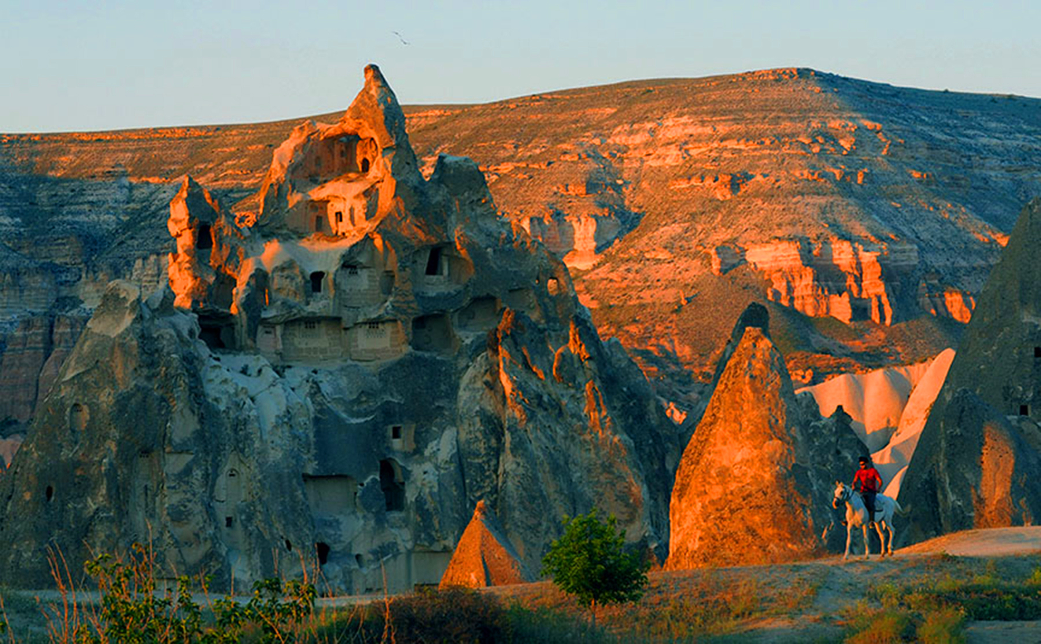 Kappadokische Landschaft bei Sonnenuntergang: Foto: Sugato Mukherjee