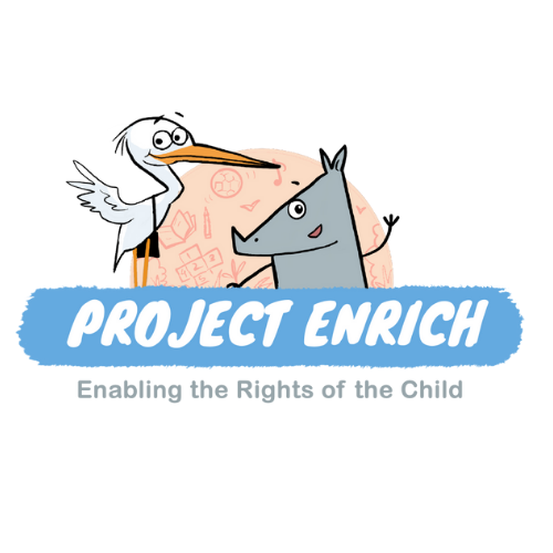 Logo von "EnRiCh": Enabling the rights of the child; entworfen von Amalendu Kaushik; Quelle: Facebook; IDeA-the ant