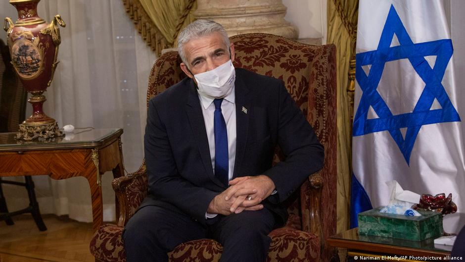 Israeli Foreign Minister Yair Lapid on a visit to Egypt (photo: Nariman El-Mofty/AP Photo/picture-alliance) 