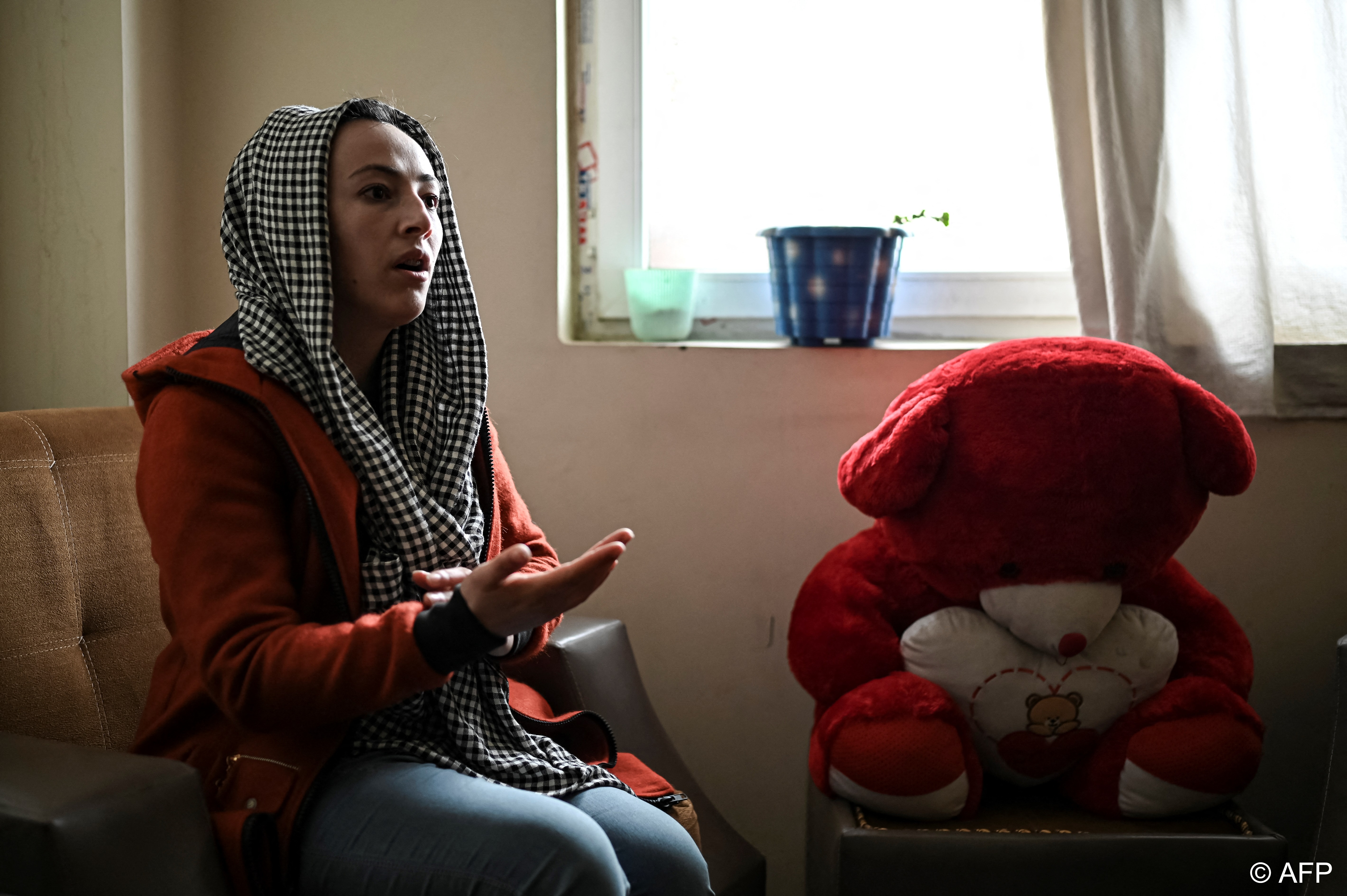 Hoda Khamosh, a published poet and former NGO worker who organised workshops to help empower women, was one of a few women flown to Norway to meet face to face with the Taliban's leadership last month (photo: Mohd RASFAN/AFP) 
