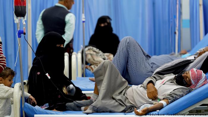 Patienten im al-Jumhuri Krankenhaus in Taiz, Jemen