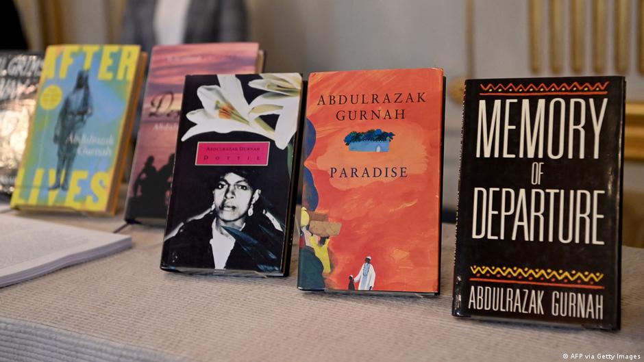 Some of Gurnah's ten novels published to date (photo: AFP/Getty Images)