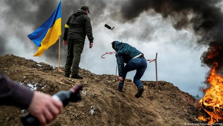 Momentaufnahme des Kriegs in der Ukraine; Foto: Reuters