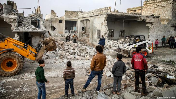 Weißhelme in Syrien; Foto: AFP