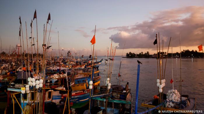 View of the fishing port in Negombo, Sri Lanka, 16 April 2022 (photo: Reuters/Navesh Chitrakar)
