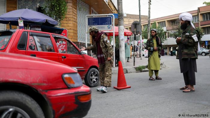 A Taliban checkpoint in Kabul