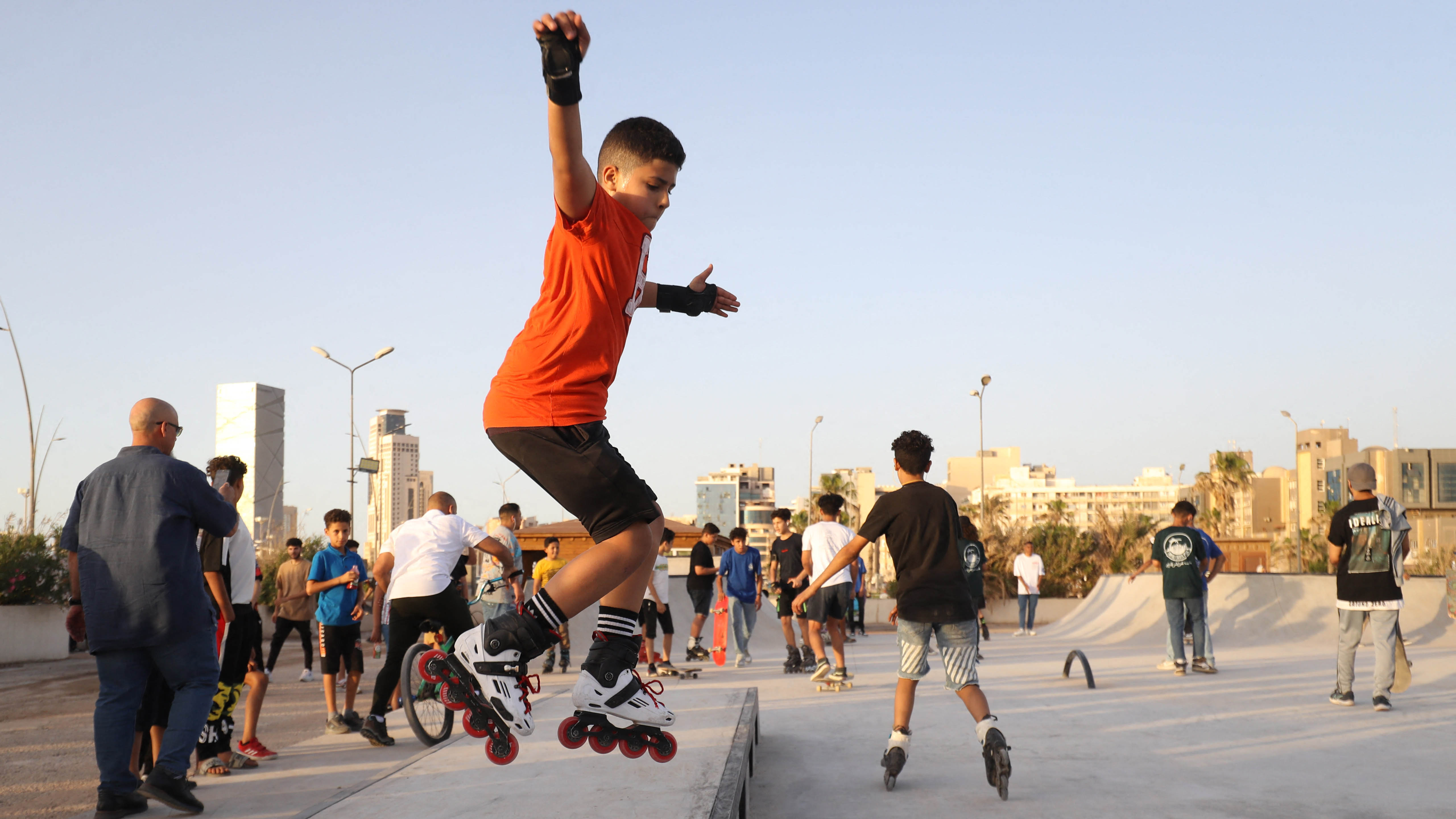  The U.S.-funded facility was built by Make Life Skate Life, a charity that has set up 'free-of-charge, community-built concrete skateparks' in Iraq, Bolivia and India (photo: Mahmud Turkia/AFP) 