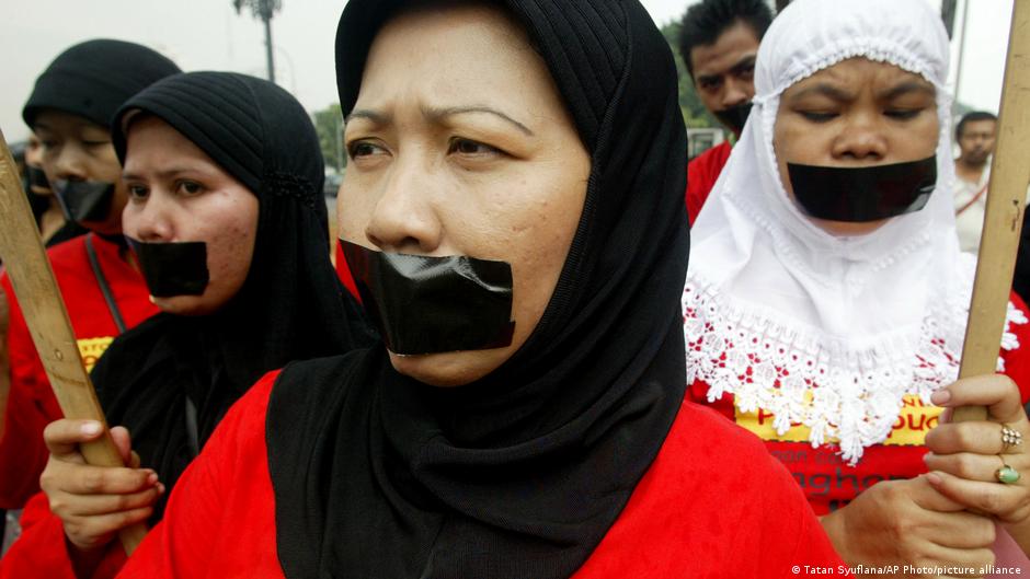 Indonesian women have protested sexual violence in previous demonstrations in Jakarta (photo: AP Photo/picture-alliance)