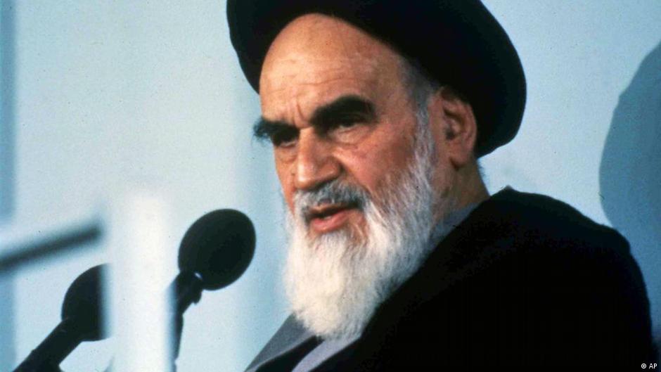 مؤسّس الجمهوريّة الإسلاميّة آية الله روح الله الخميني. Ayatollah Khomeini 1985 Foto Ap