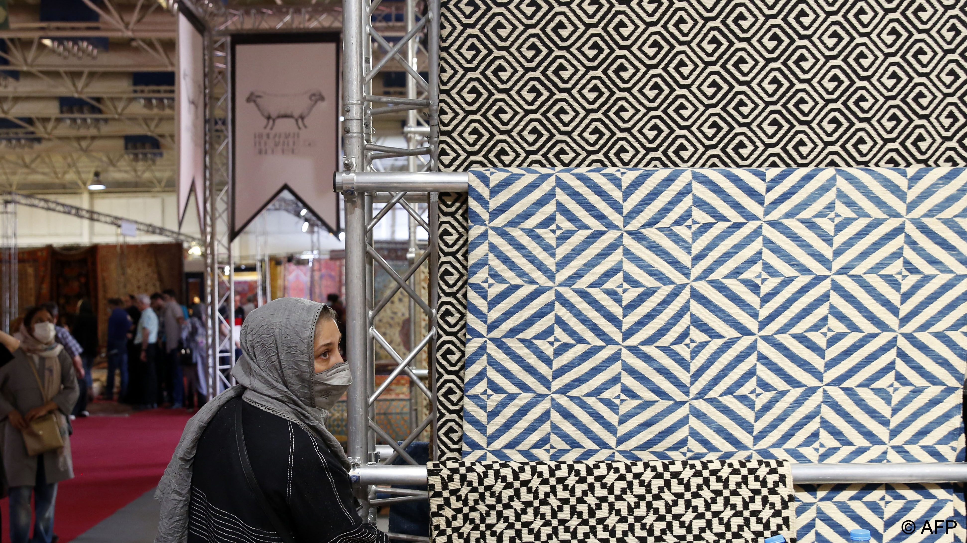 Geometric shapes have started to appear on Iranian carpets as part of a redesign and resizing in response to changing tastes, and fallen exports.