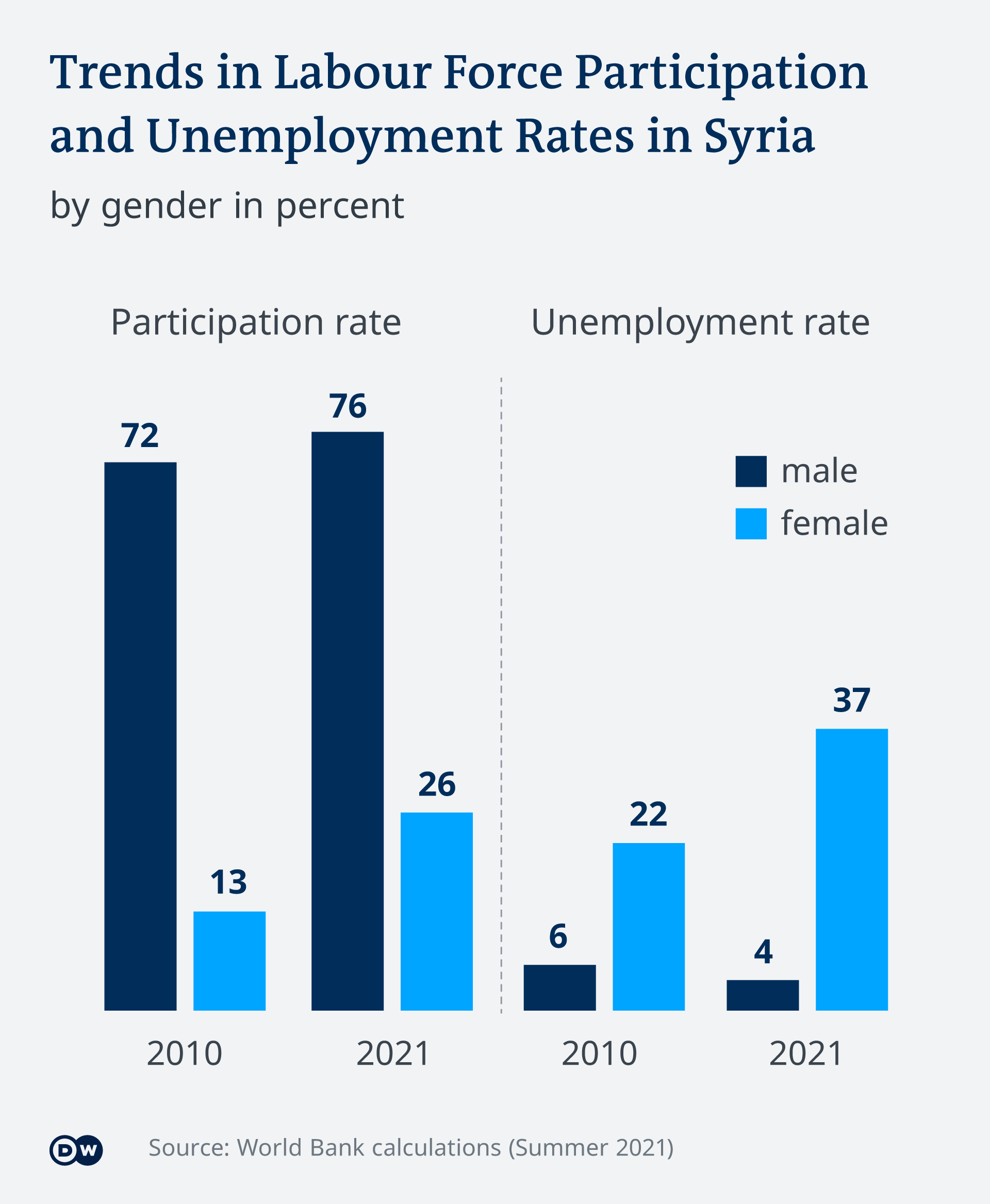 Graphic of Syrian labour market (source: DW)