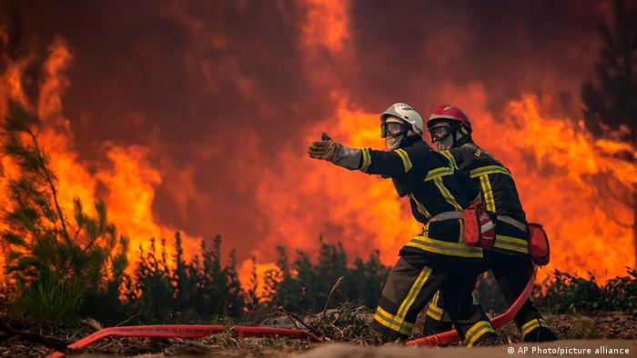 عام 2022: حروب عدوانية وانتهاكات حقوقية وكوارث أرضية واختراقات فضائية Bilder des Jahres 2022 Frankreich Hitze Waldbrände Foto Picture Alliance