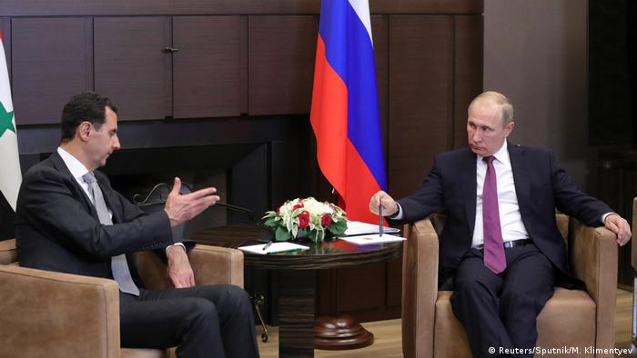 الرئيس فلاديمير بوتين ونظيره السوري بشار الأسد. Assad und Putin Foto Reuters