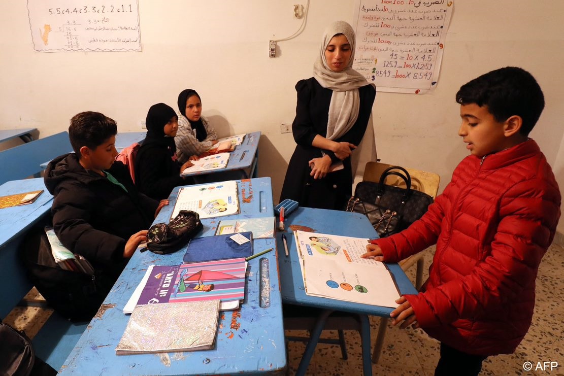 اللغة الأمازيغية تعود إلى المدارس الليبية. الصورة: ا.ف.ب