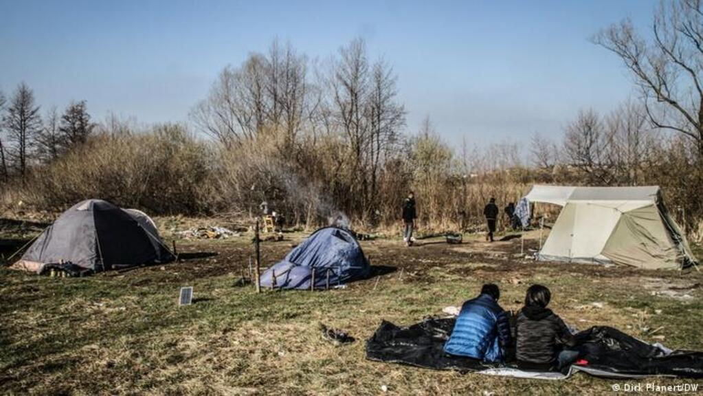 Flüchtlinge auf der Balkanroute; Foto: Dirk Planert/DW