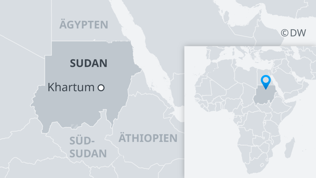 Karte des Sudan; Quelle: DW