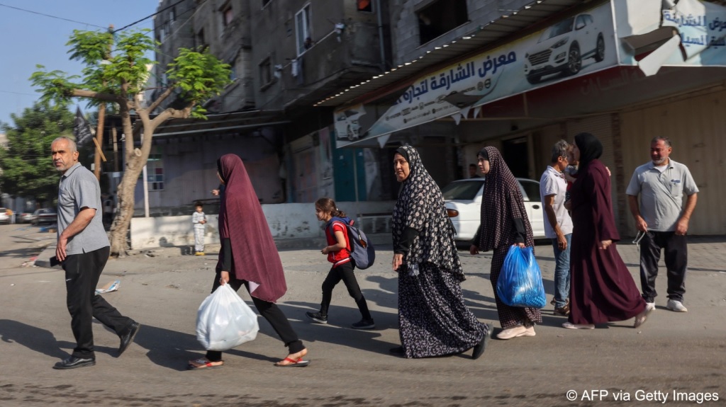 Israael hat die Menschen im Norden des gaza-Streifens aufgefordert, sich in den südlichen Teil zu begeben; Foto; AFP via Getty Images