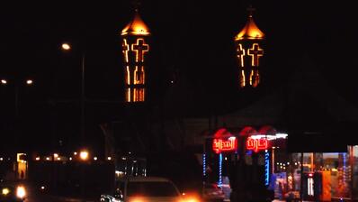 Die syrisch-orthodoxe Kirche Sankt Behnam und Sarah in Karakosch, Irak.
