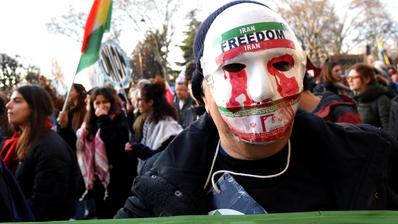 Demonstration against Iranian regime repression in Paris, France on January 17, 2026. The march called to show rejection of the repression suffered by the Iranian population after the recent popular protests in the country. 