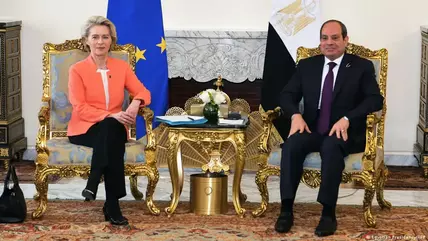 EU Commission President Ursula von der Leyen visits Abdul Fattah al-Sisi in Cairo EU Commission President Ursula von der Leyen visits Abdul Fattah al-Sisi in Cairo