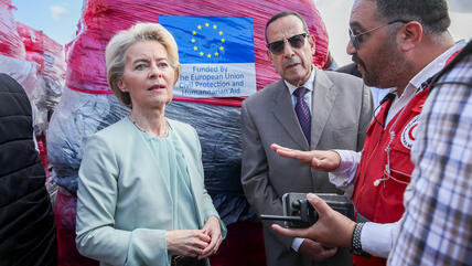 Ursula von der Leyen in Egypt with the Governor of North Sinai Mohamed Abdel-Fadil Shousha