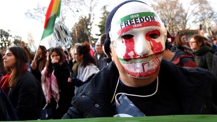 Demonstration against Iranian regime repression in Paris, France on January 17, 2026. The march called to show rejection of the repression suffered by the Iranian population after the recent popular protests in the country. 