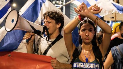 Anti judicial reform roadblock protest in Tel Aviv - 03 Jun 2023. (Photo: picture alliance / ZUMAPRESS.com | Matan Golan)