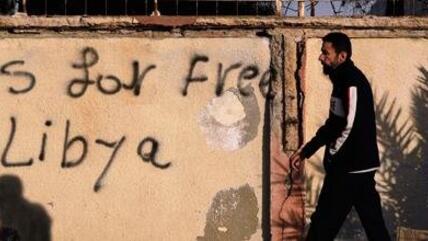 ‘Free Libya’ Graffiti (photo: dpa) 