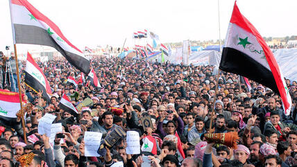 Sunnis demonstrieren in Ramadi, Foto: Reuters
