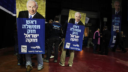 Anhänger Netanjahus; Foto: AP